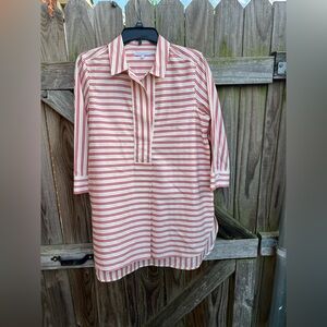 👗Foxcroft red/white striped tunic top